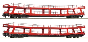 Roco 77047 - H0 - 2-tlg. Set Autotransportwagen Bahn Touristik Express, BTE, Ep. VI